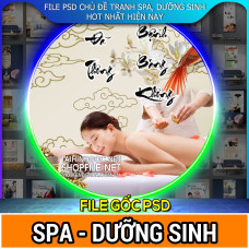 File psd tranh Spa Dưỡng Sinh 2023